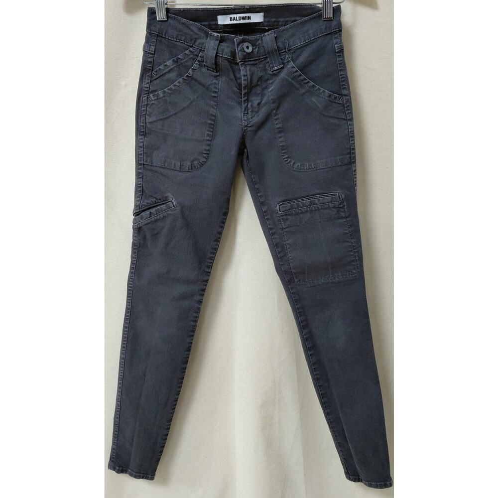 BALDWIN Cotton Lycra Jeans Gray Solid Denim Slim Men - See Measurements